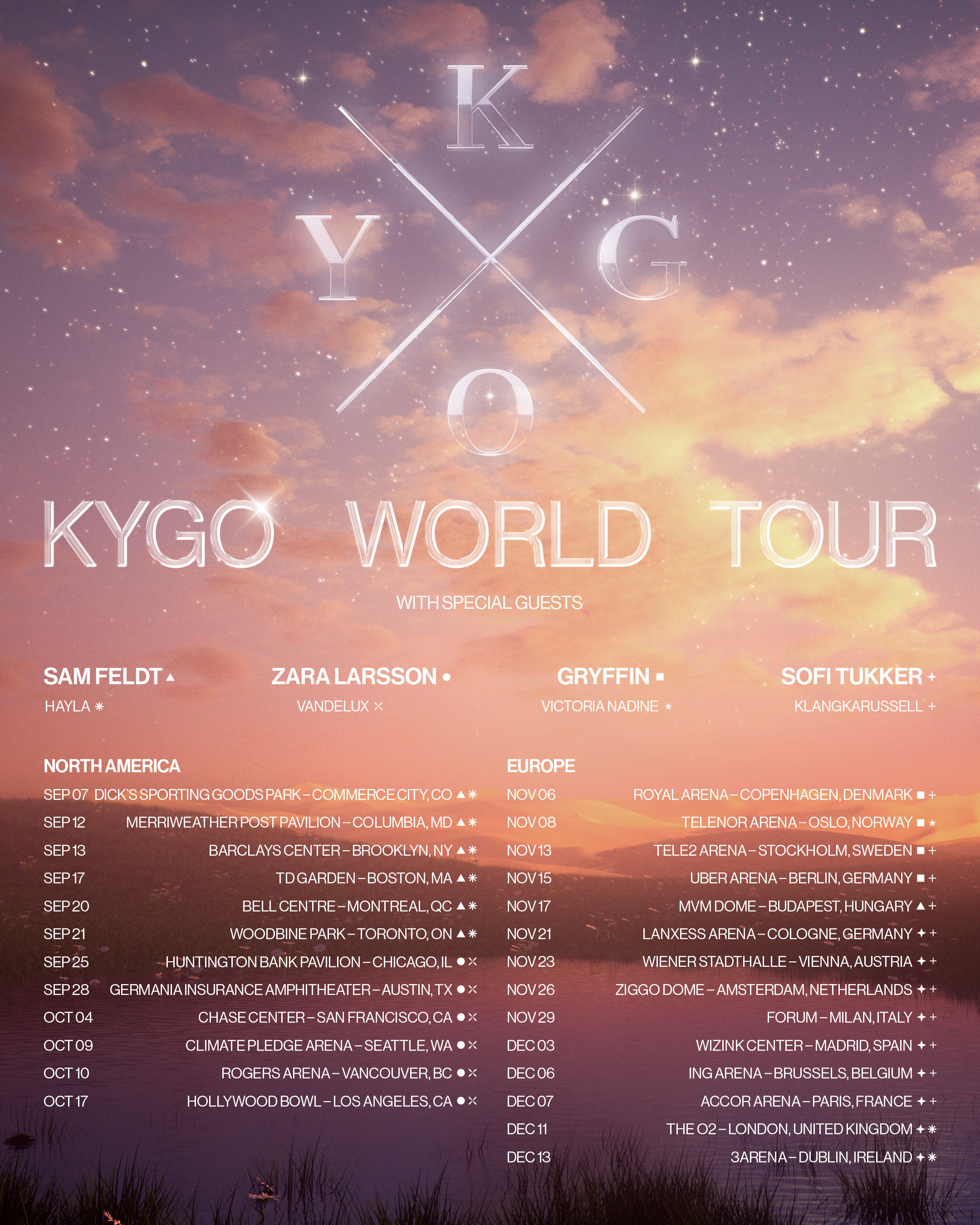 Kygo announces world tour across North America and Europe 