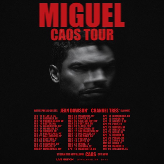 MIGUEL ANNOUNCES MASSIVE CAOS TOUR IN NORTH AMERICA AND EUROPE visual data 3